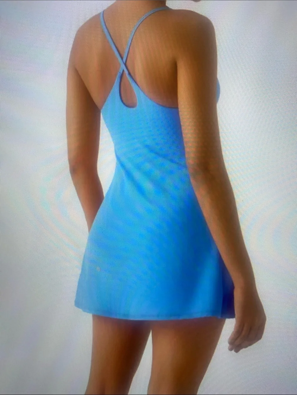 MEDIUM.    HALARA SOFTLY ZERO PLUSH BACKLESS EASY PEEZY ACTIVE  DRESS - Picture 2 of 12
